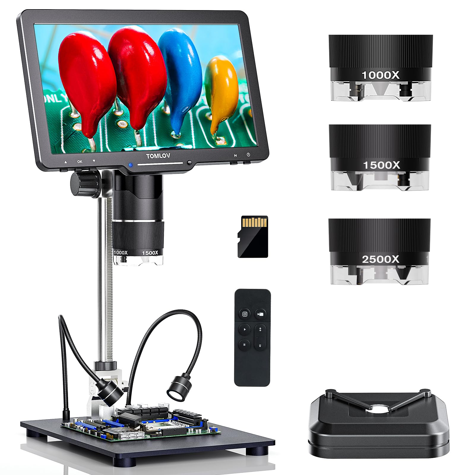 Amazon.com : TOMLOV TriL110 3-Lens Digital Microscope: 10.1